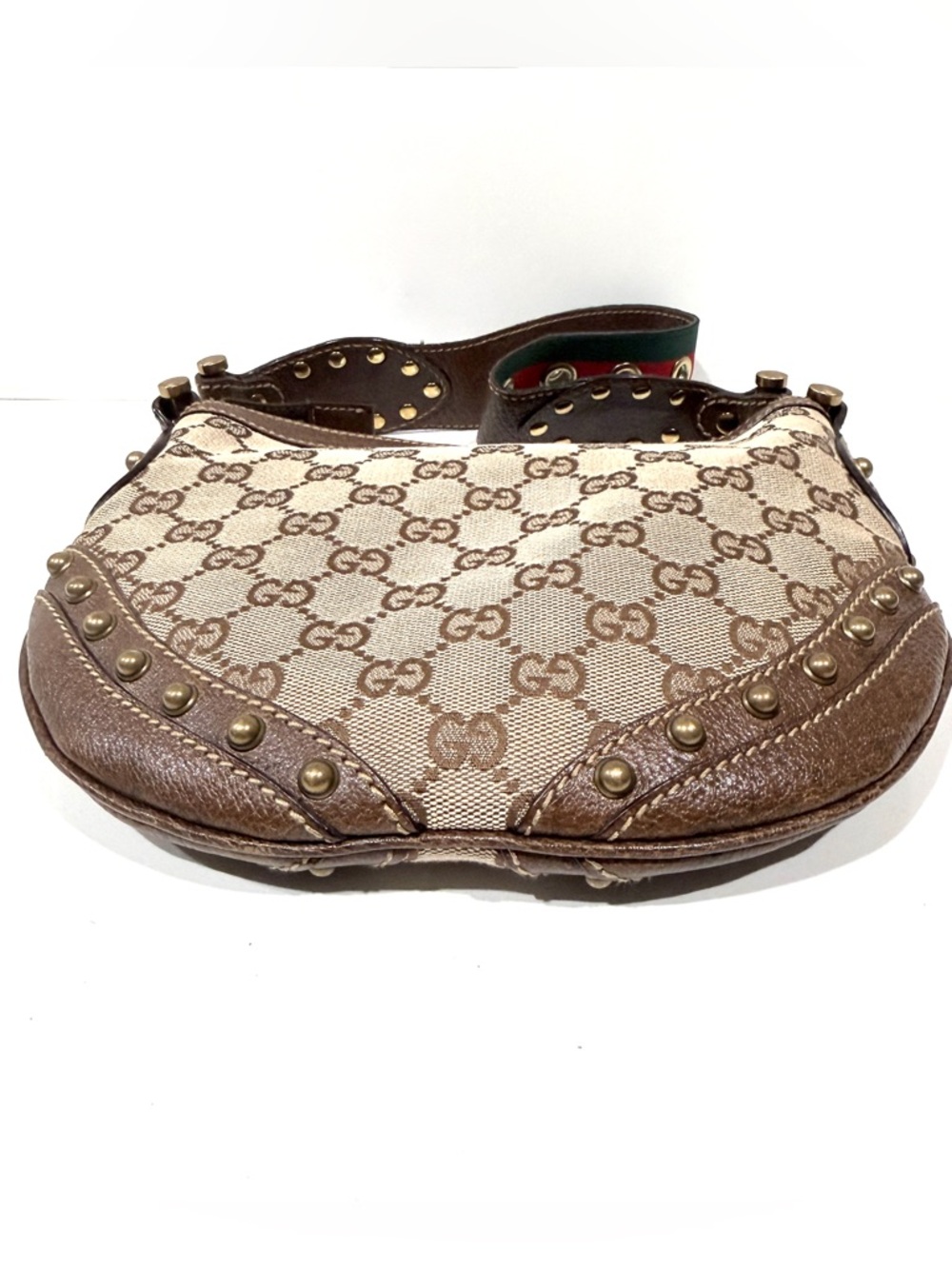 Gucci Small Monogram Pelham Studded Bag - Picture 8 of 13